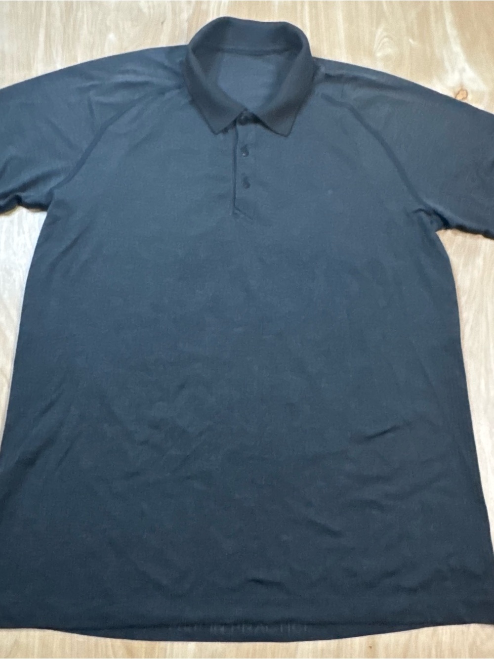 Lululemon Mens Charcoal Black Shirt Sleeve Polo Shirt Size Medium